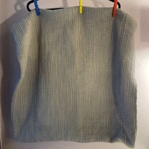 Restoration Hardware 25x25 Gray Quilted Pillow Cover